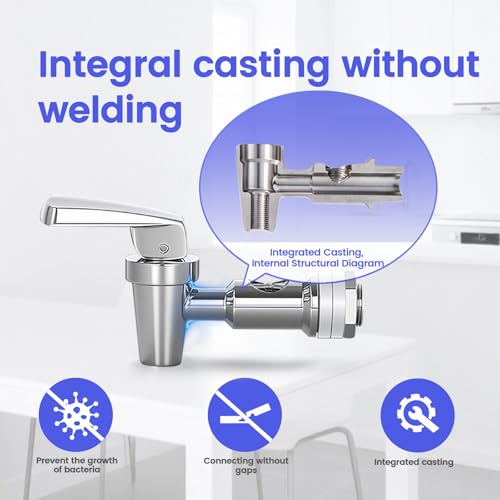 304 Stainless Steel Sight Glass Spigot, Compatible with Universal Gravity-Fed Water Filtration Systems, Clear Water Level View, Stainless Steel Handle - style: 7" Complete