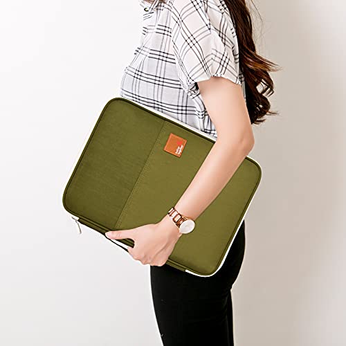 Lanola A4 Document Bags Portfolio Waterproof Business File Holder Travel Gear Organizer Electronics Accessories Bag - color: Olive Green