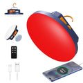 10000mAh Rechargeable Camping Light Insect Not Attract 4000LM Work Light White/Red/Pink/SOS Brightness Stepless Dimming, IP45 Waterproof Tent Light Power Failure for Halloween (Remote) - color: Remote