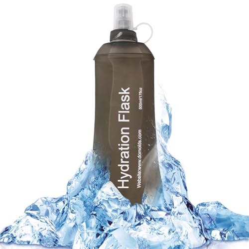 Gray Soft Flask, TPU Foldable Running Hydration Flask, for Hydration Packs/Running Vests-Running, Hiking, Cycling Folding Bottle-17 oz (500 ml) - color: Gray, size: 500 ml