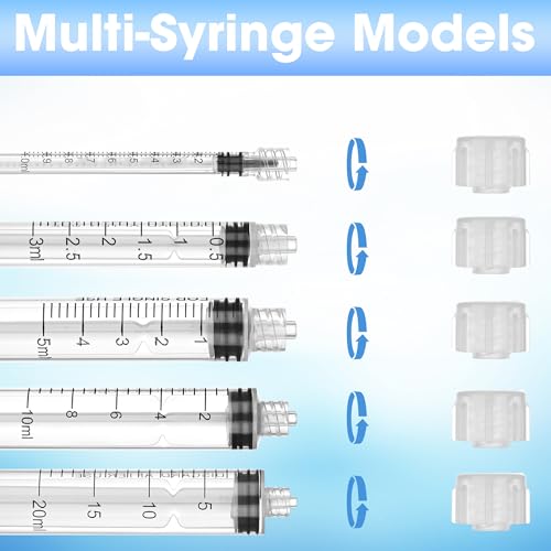20 Pack 10ml/cc Luer Lock Syringe with Caps, Plastic Syringe without Needle for Liquid, Sterile Individually Wrapped - style: 10mL