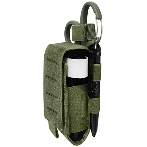 Upgrade Laser Cut 1000D Molle Torniquet Pouch, Tactical Medical Tourniquet Pouch Holster - color: Pouch Only-GREEN