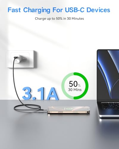 2FT USB C to USB C Cable,2Pack Type C to Type C Fast Charging Cable for Car | 60W/3A USBC to USBC Cable for Car, iPhone 17 16 15 Pro Max, Samsung Galaxy S26 S25 S24 S23, iPad, MacBook, Pixel, Carplay - size: 2 Feet, style: USB C to USB C