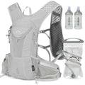 IX INOXTO Hydration Pack Backpack, Lightweight Water Backpack with 2L Hydration Bladder Daypack for Men Women,Running Hydration Vest for Trail Running Hiking Cycling Race Climbing - color: Grey white