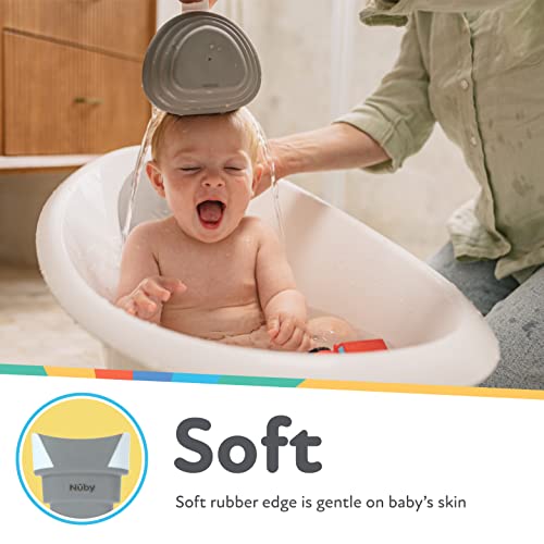Nuby Collapsible Rinse Pail for Baby Bath Time - Collapsible Bucket with Easy Grip Handle to Rinse Baby Shampoo and Soap - Baby Essentials - size: (Pack of 1)