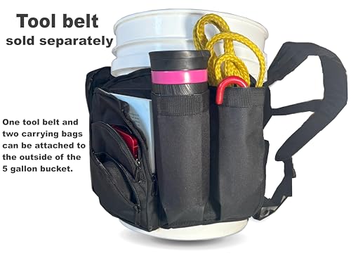 Backpack for 5 Gallon Buckets | Fishing, Picking Apples, Sports - color: Black