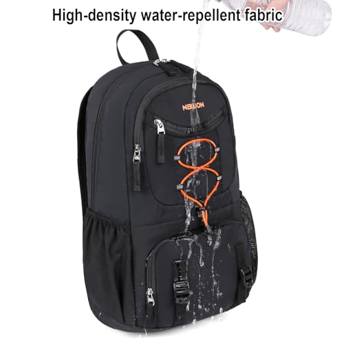 Nerlion 35L Hiking Backpack Travel Backpack for Men Women Camping Waterproof Outdoor Hiking Daypack Lightweight Backpack Black Orange - color: Black Orange