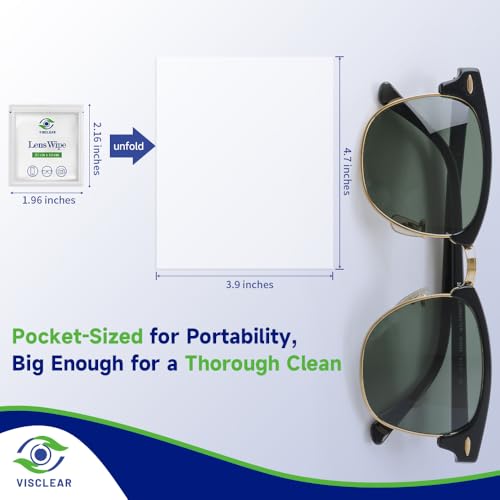 Lens Wipes for Eyeglasses, 100 counts, Ocean Scent, Individually Wrapped, Glasses Wipes, Safe for Eye Glasses,Camera Lens & Electronic Screens - size: 1 Count (Pack of 100)