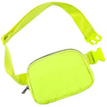 ODODOS Unisex Mini Belt Bag with Adjustable Strap Small Fanny Pack for Workout Running Traveling Hiking, Neon - color: Neon