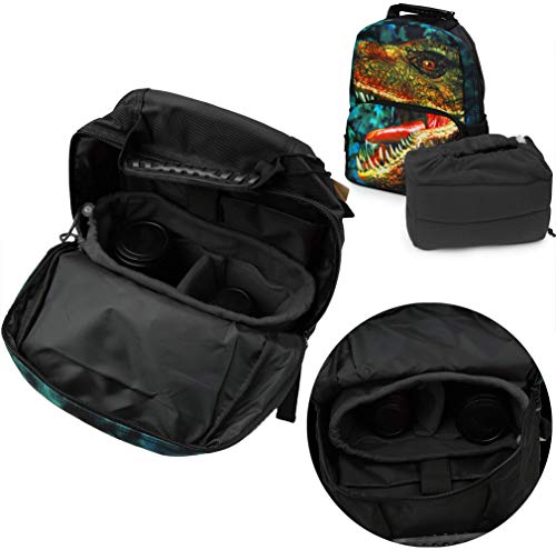 Koolertron Shockproof Camera Photo Bag for SLR TLR Camera Insert Partition Padded Case,Can be Put Directly Into the SLR Camera Bag With Freely Adjustable Compartment - color: Black