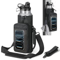 MoKo Magnetic Gym Bag, Magnetic Water Bottle Holder with Clear Phone Pouch - color: Black