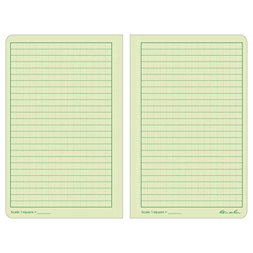 Rite in the Rain Weatherproof Soft Cover Notebook, 4.625" x 7.25", Green Cover, Universal Pattern (No. 974) - color: Green
