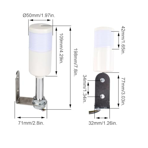 Industrial Warning Light 3 Color in 1 Layer Red Yellow Green Led Signal Flashing Light with Buzzer L Style Base - color: Flashing, size: 24V With Buzzer