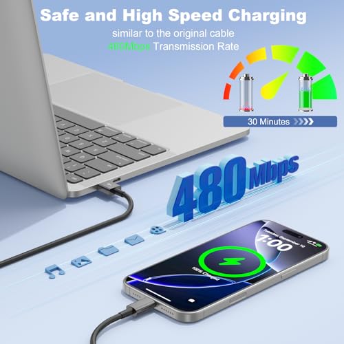 USB A to USB C CarPlay Cable 2Pack 3FT, Fast Charging USB Type C Cord Compatible with iPhone 17/16/15 Pro Max/Plus/16E, iPad Pro/Air, Samsung Android Phones Car Charging Cable,Black - color: Black, size: 3FT