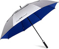 G4Free 47/54/62/68 Inch UV Protection Golf Umbrella Oversized Sun Umbrella | UPF 50+, Auto Open, Vented Double Canopy, Extra Large Coverage, Heavy Duty, Windproof Stick Umbrella - color: Blue/Silver, size: 47 inch