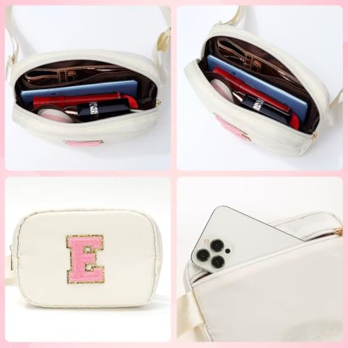 YOOLIFE Retirement Gift - Teacher Appreciation Gift for Women, Initial Crossbody Bag, White - color: Beige, style: V