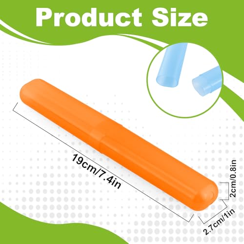 35 Pcs Travel Toothbrush Case, 7 Colors Plastic Toothbrush Storage