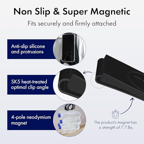 Magnetic Clip Phone Holder with Safety Strap – Hands-Free Mount for Backpack, Harness | Hiking, Delivery, Outdoor Use | MagSafe Compatible (MagSafe Compatible)