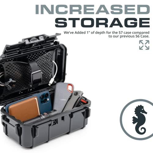 Seahorse 57 Portable Waterproof Dry Box Protective Case - Travel Safe/Mil Spec / IP67 Waterproof/USA Made - for Cameras, Action Cams, Ammunition, Rifle Ammo, Marine (Red), SE57RD - color: Red