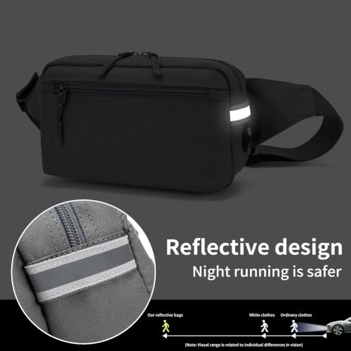 Mini Hiking Waist Bag, 3-Pocket 1.7L RFID Blocking Fanny Pack for Men Women - color: Grey
