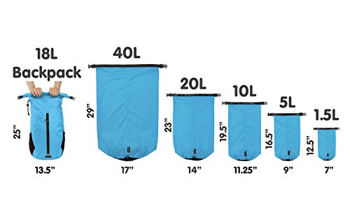 Skog Å Kust LiteSåk 2.0 Waterproof Ultralight Dry Bag | 40L Black - color: Black 2.0, style: 40 Liter
