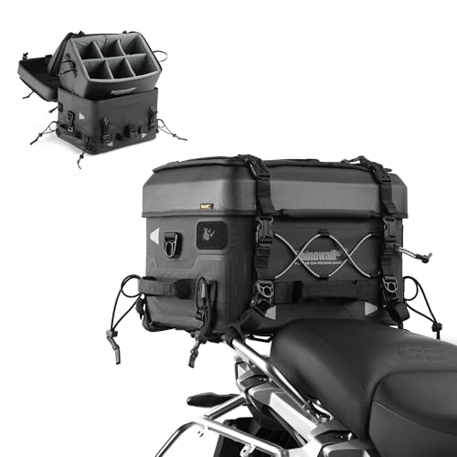 Rhinowalk Waterproof Motorcycle Tail Bag Combo – 36L Hard Shell Top Case with 22L Shockproof Camera Insert for DSLR/Drone Gear – Modular Photography Luggage (MFT2301) - style: Camera Bag Combo Mft2301