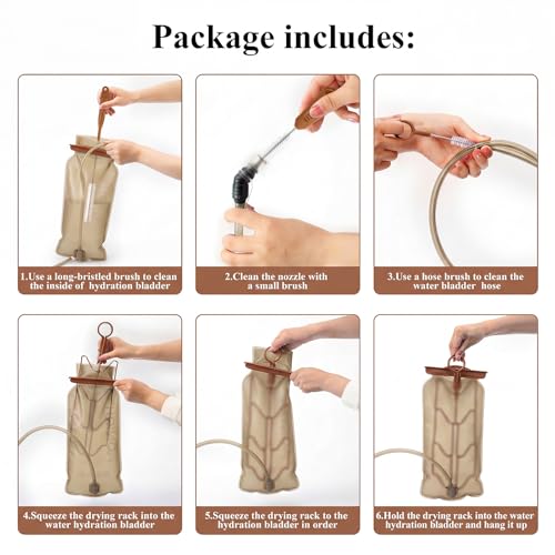 Patelai 2 Set 8 in 1 Reservoirs Hydration Bladder Cleaning Kit - color: Brown