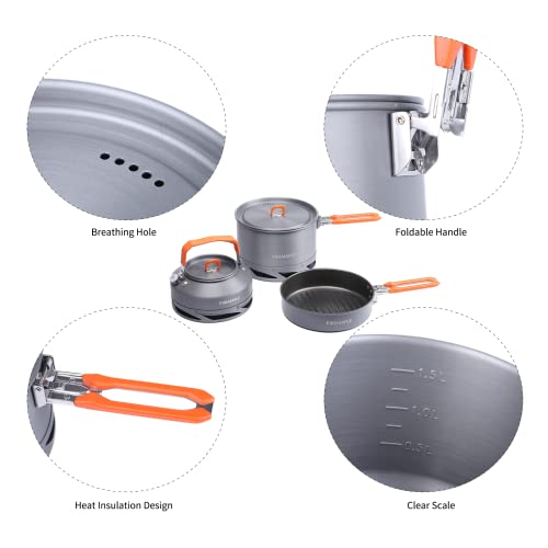 Fire-Maple Feast Outdoor Camping Cookware, Pot and Pan Set Stackable Kit - color: Feast heat exchanger