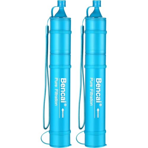 4-Stage 0.1 Micron Ultrafiltration Water Filter Straw | 3-Section Detachable for Easy Backwash | for Outdoor, Survival & Emergency, 2-Pack