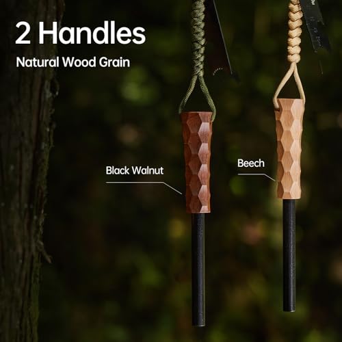 Ferro Rod Fire Starter, Survival Flint and Steel Fire Starter Kit for Hiking, Bushcraft,Camping Essentials Gear, Emergency Supplies - Ideal Gift for Explorers - color: Black Walnut