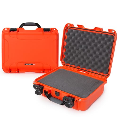 NANUK 920 Hard Case – Waterproof Travel Hard Case with Customizable Cubed Foam, 16.7” x 13.4” x 6.8”, Dustproof & Impact-Resistant, Airline Carry-On Approved – Orange - color: Orange, style: Standard Foam