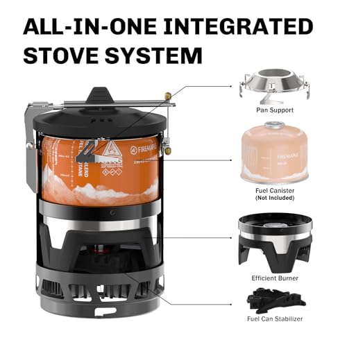 Fire-Maple Fixed Star 2 Pro Backpacking Camping Stove System, Black 19.8oz - color: Dark black