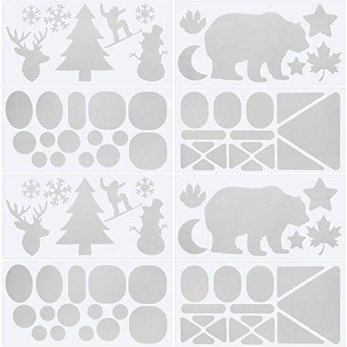 8 Sheets Puffer Repair Patch Fabric Patches Self Adhesive Washable Repair Patch Kit for Clothes Bags, 4 x 8 Inches (Grey) - color: grey