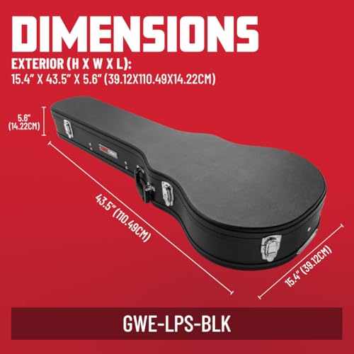 Gator Cases Traditional Series Hard-Shell Wood Case for Les Paul Style Guitars (GWE-LPS-BLK) - style: Les Paul