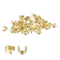 uxcell 40Pcs Zipper Slider Retainers, #5 U Shape Top Stoppers for Bags Coats Jackets Closed-end Zippers Replacing, Gold Tone - color: Gold Tone, size: #5