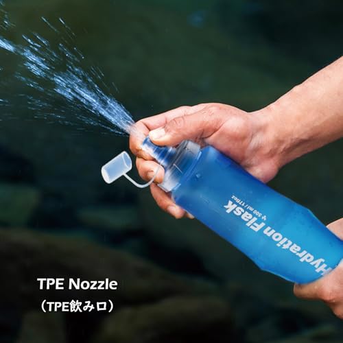 Running Water Bottle Handheld Plastic Flask Hydration Vest Packs Waist Belt Replacement for Runners Marathon Cycling Hiking - color: 03 Soft Flasks - Blue - 500ml/16.9oz - 2 Packs