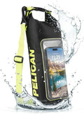 Pelican Marine IP68 Waterproof Dry Bag 2L w/Phone Pouch/Case - Black/Yellow - color: Black/Yellow - 2L, size: 2L