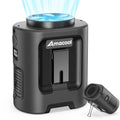 AMACOOL Mini Portable Waist Fan Clip on, 13000RPM Wearable Shirt Belt Fan - color: BLACK