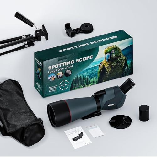 25-75x70 Spotting Scope - Spotter Scopes with Tripod Phone Adapter Waterproof HD Scope for Bird Watching Wildlife Scenery - size: 25-75x70
