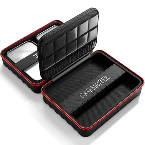 Casemaster Maxx 4 Dart Case, Holds 12 Steel Tip or Soft Tip Darts Fully Assembled, Hard Shell EVA Darts Case, 20 Accessory Pockets, Red - color: Red, size: 4 Dart