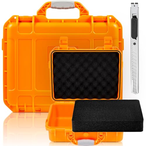 Relaxweex 8.5 x 6.5 x 3.7 Inch Hard Case, Grid Shell, Orange - color: Orange, size: 8.5 x 6.5 x 3.7 Inch, style: Grid Shell