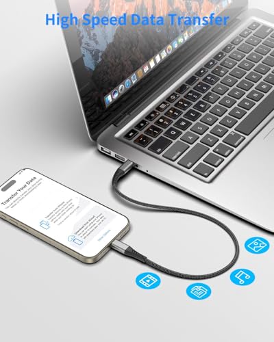 1ft Short USB C to USB C Cable, 2Pack Type C Fast Charging Cord for Car | Short USBC Cable for iPhone 17 16 15 Pro Max, iPad, MacBook, Samsung Galaxy S25 S24 S23 Ultra Pixel, USBC to USBC Cable 1 ft - size: 1 Feet, style: USB C to USB C