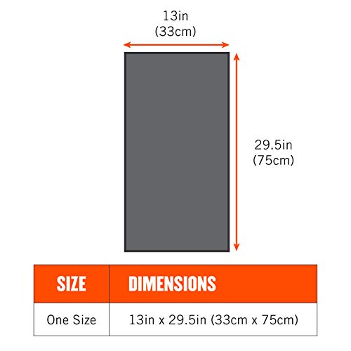Ergodyne Chill Its 6602 Cooling Towel, Long Lasting Cooling Relief, Gray 29.50" x 13.00" | Long Lasting Cooling Relief - color: Gray