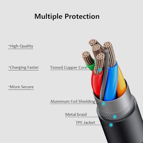 Pocxwa USB-A to Micro Charging Cable, 6.6ft USB 2.0 Charger Cord 1-Pack - size: 6.6Ft, style: 1-Pack