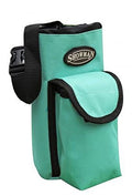 Teal Nylon Insulated Cordura Trail Riding Water Bottle Cell Phone Carrier Bag with Pocket and Adjustable Carrier Strap