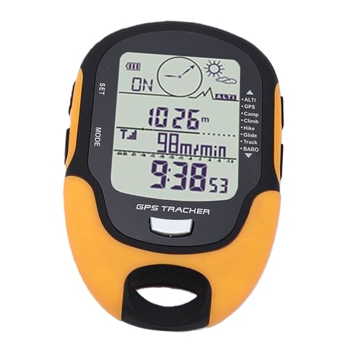 RiToEasysports Digital Altimeter, ABS Multifunction Altimeter Barometer with Compass, Dual Positioning, 16 Direction Navigation, 24H Tracking for Hiking Camping Outdoor Use