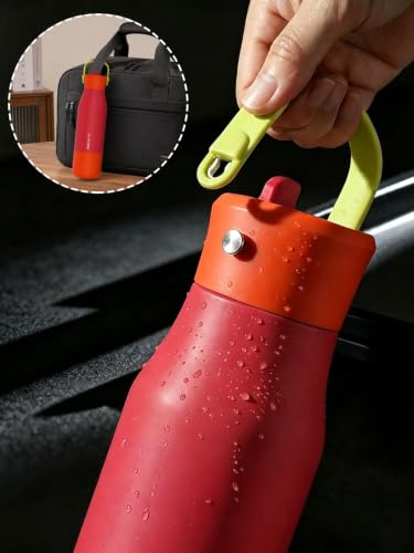 LAOION 32 oz Insulated Stainless Steel Water Bottle - color: Red, size: 32 Ounces