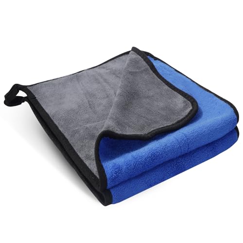 Microfiber Cleaning Cloth, 2 Pack, 23"x 11" Extra Large | Ultra Absorbent, Car Washing Towels, Reusable, Lint Free Streak Free, For Car, Kitchen, and Window
