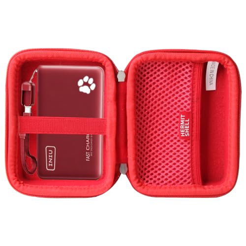 Hermitshell Hard Travel Case for INIU Portable Charger Smaller & Lighter 45W Fast Charging 10000mAh PD Power Bank Battery Pack (Only Case) (Red) - color: Red