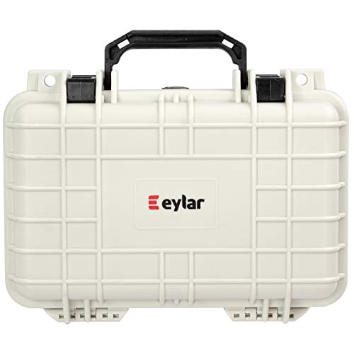 Eylar Protective Gear and Camera Hard Case Waterproof Dry Box with Foam 11.6 Inch 8.3 Inch 3.8 Inch (White) - color: White